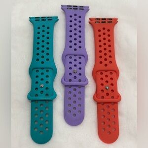 🆕 Colorful Silicone Watch Bands Set Size 42/44mm